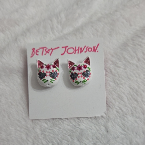 Betsey Johnson Jewelry - Betsey Johnson Cat Earrings